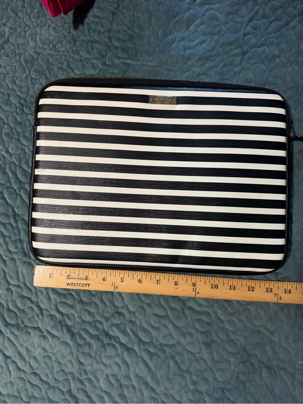 kate spade Black and White Striped Tablet Sleeve